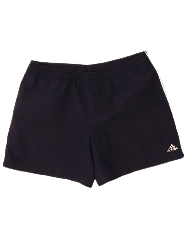 Adidas Short de sport pour femme UK 8 Small Bleu marine Polyester
