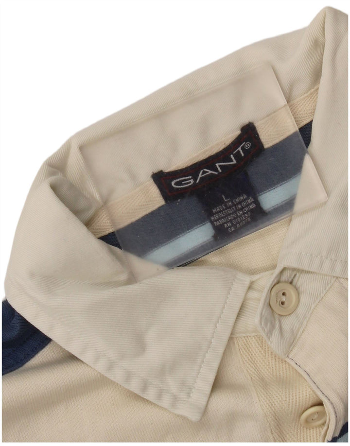 Gant Polo Homme Large Bleu Rayé Coton