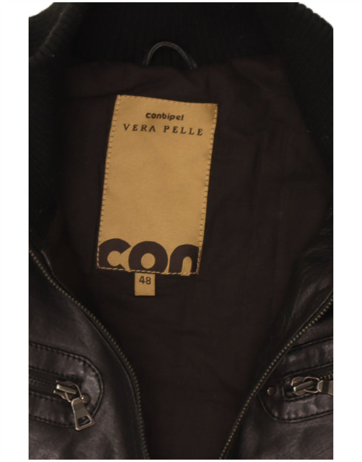 Conbipel Veste en cuir courte pour femme IT 48 XL Noir