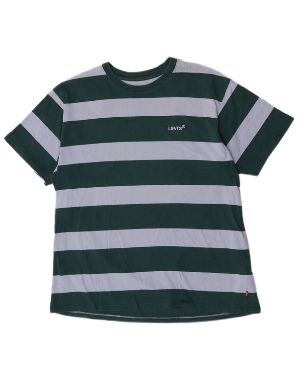 Levi's T-Shirt Vintage Fit Homme Large Vert Rayé Coton