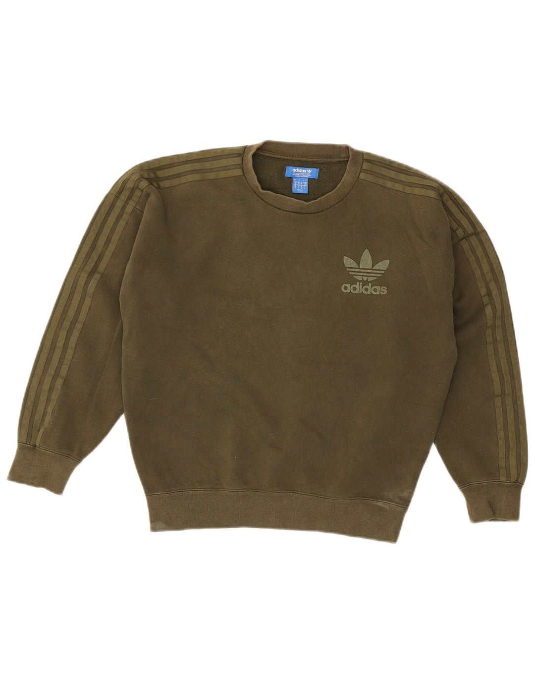 Adidas Sweat-shirt pour homme Petit Kaki Coton