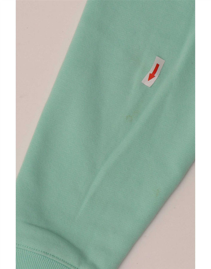 Dkny Sweat-shirt court surdimensionné pour femme UK 10 Petit coton turquoise