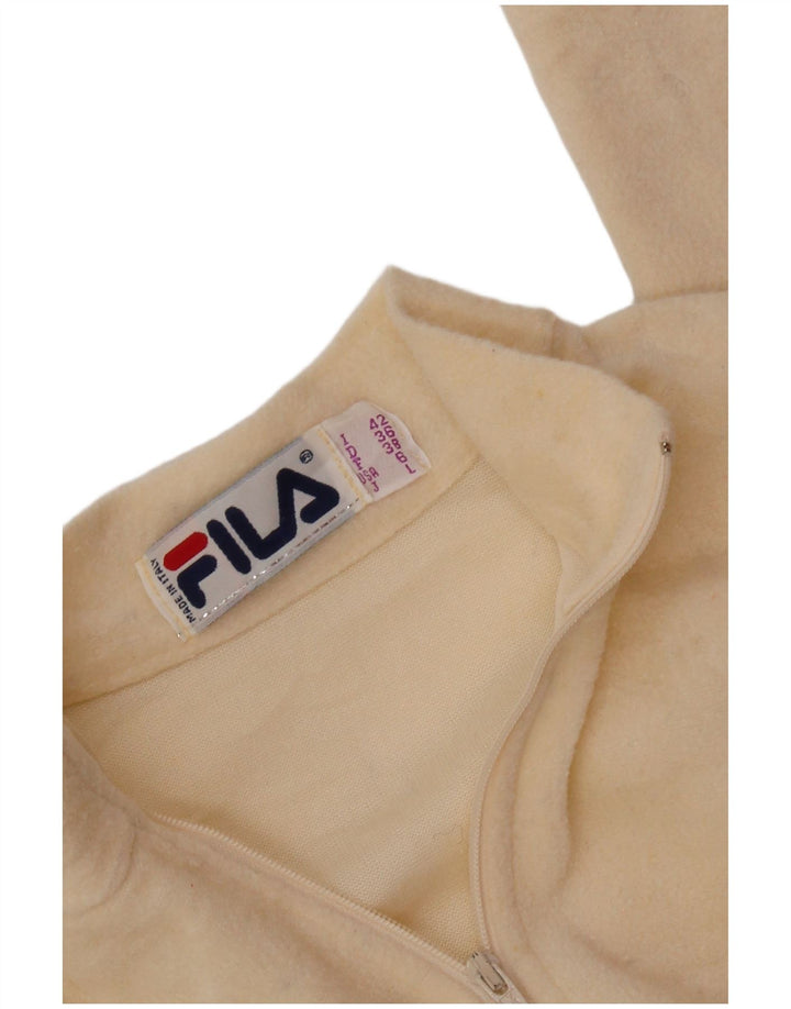 FILA Body en polaire à manches longues pour femme IT 42 Medium Off White