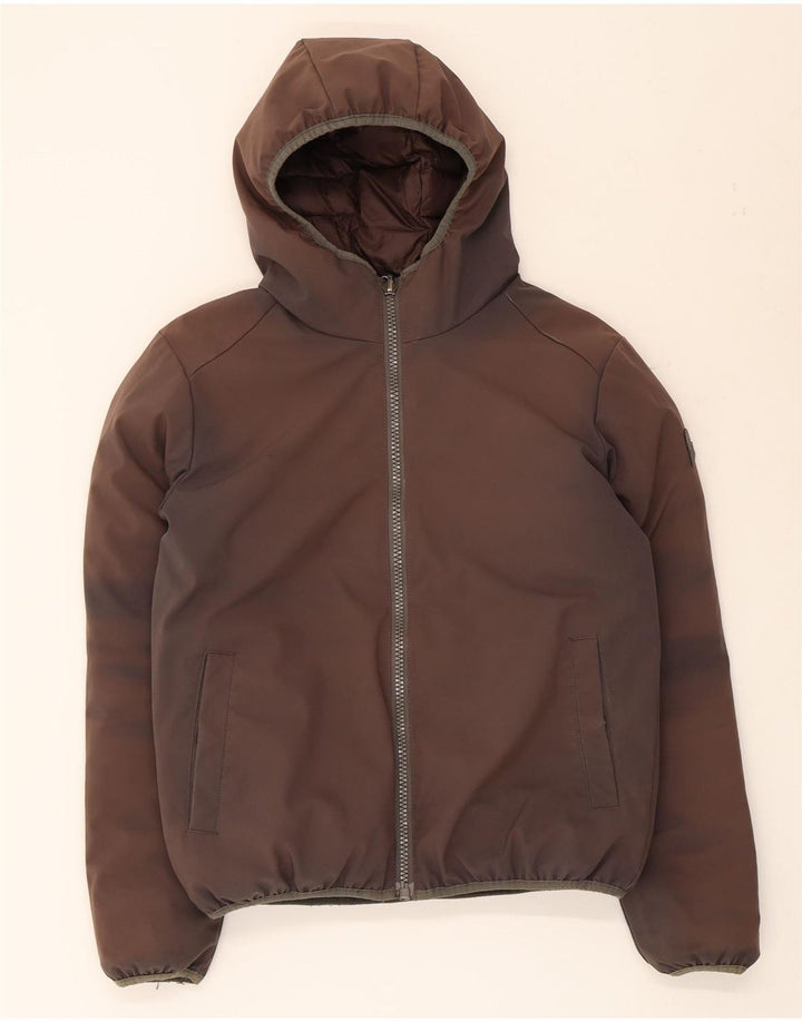 Invicta Veste matelassée réversible à capuche pour homme UK 36 Small Marron Polyester