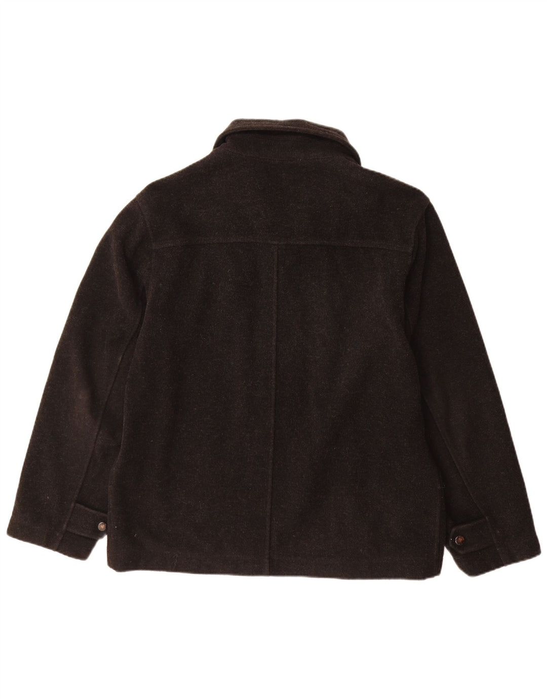 Trussardi Manteau coupe-vent coupe ample IT 46 Small en laine noire pour homme