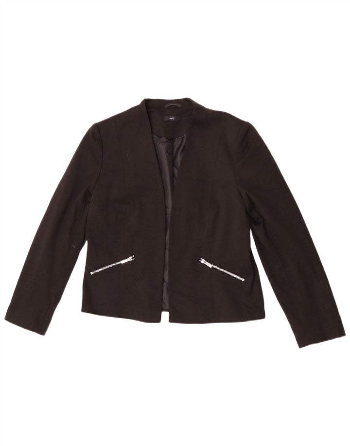 M&Co Veste Blazer Ouverte Femme UK 12 Polyester Noir Moyen