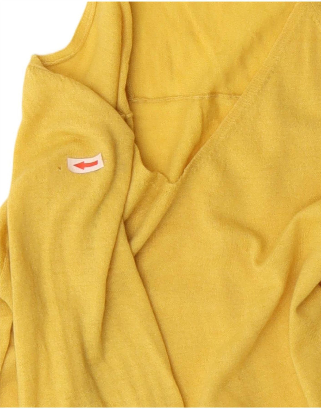 Hobbs Pull col V pour femme UK 12 Laine jaune moyen