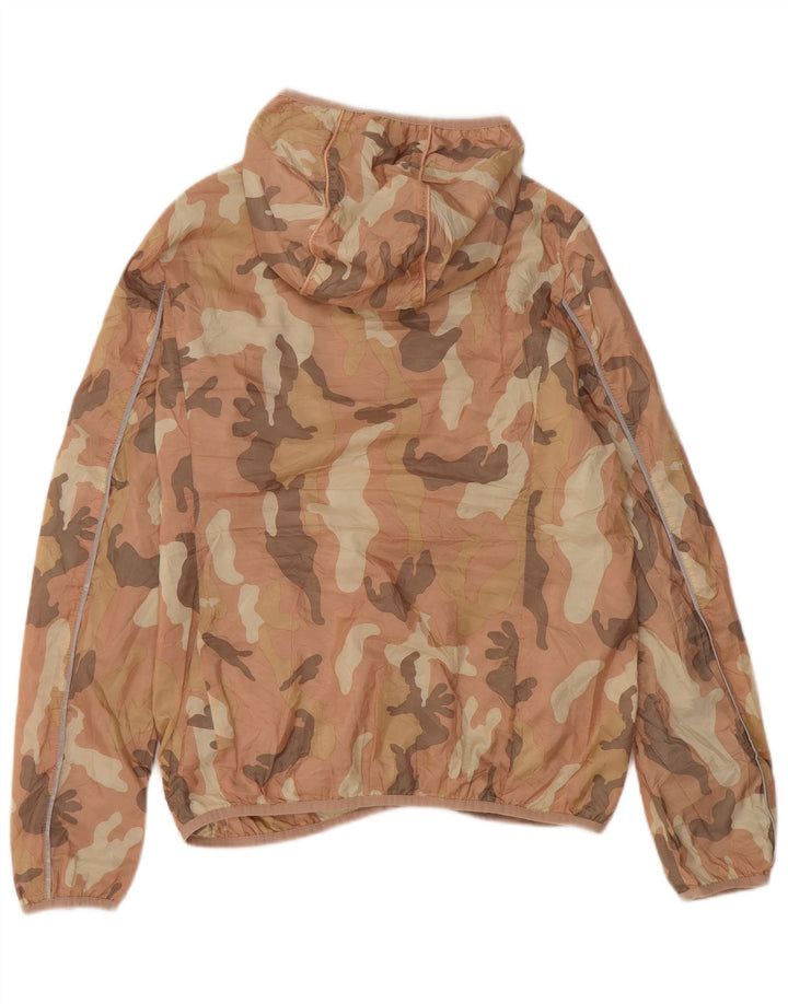 NAPAPIJRI Veste de pluie à capuche pour femme UK 16 Large Rose Camouflage Polyester