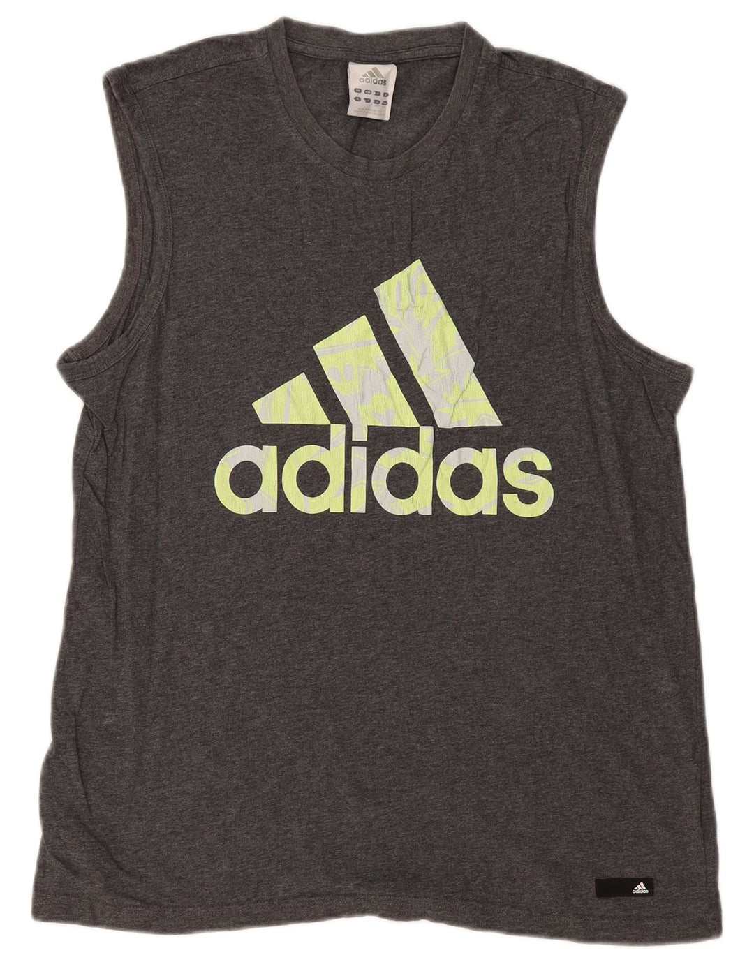 Adidas Débardeur graphique pour hommes, grand, gris, coton
