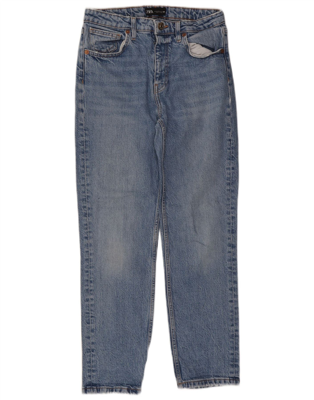 Zara Jean fuselé pour femme EU 38 Small W28 L26 Bleu