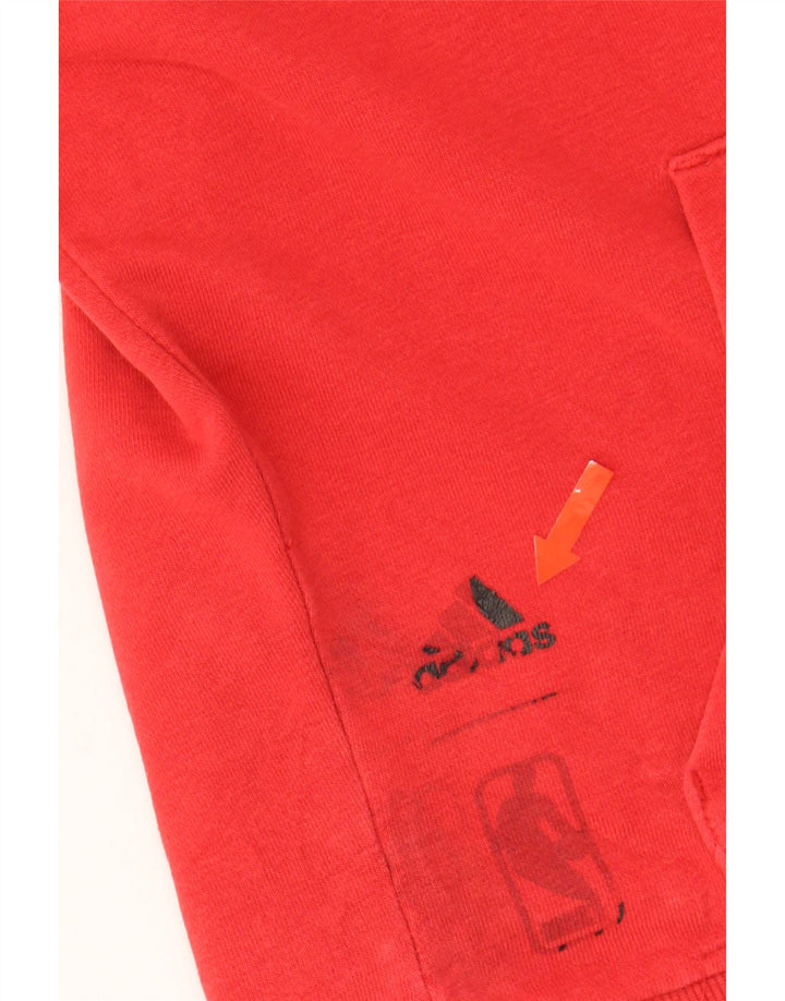 ADIDAS Mens Graphic Hoodie Jumper Medium Red Cotton Vintage Adidas and Second-Hand Adidas from Messina Hembry 