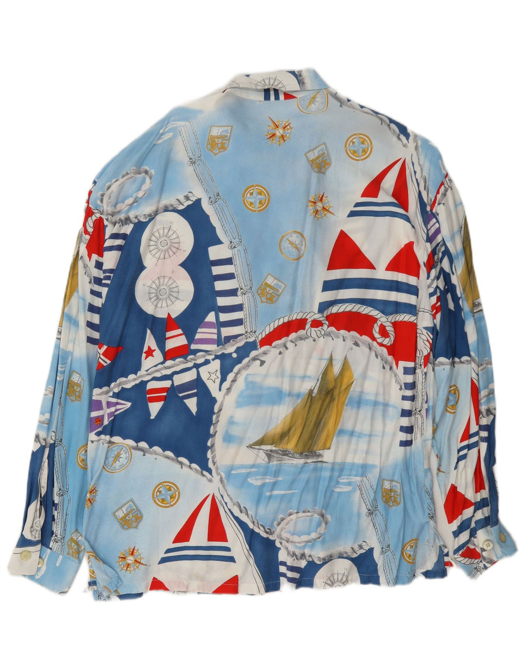 chemise graphique vintage pour hommes grand bleu