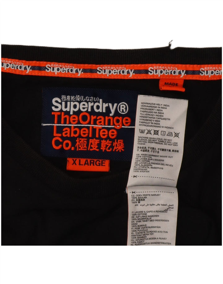Superdry T-Shirt Homme Top XL Noir Coton