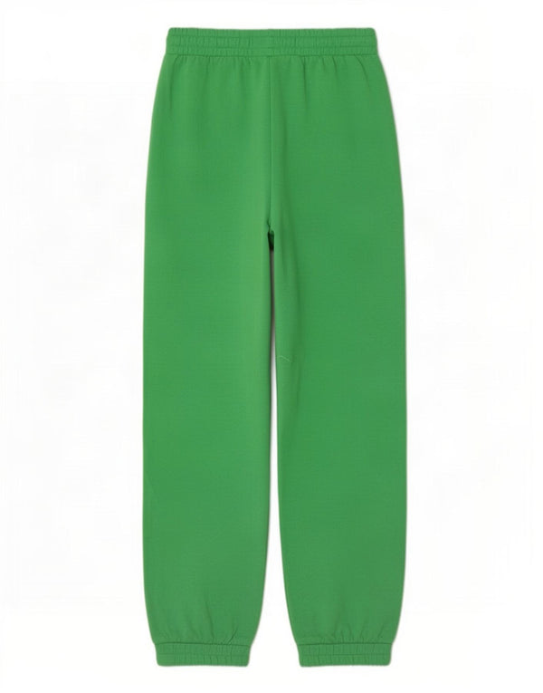 Zara Pantalon de survêtement pour femme en coton vert moyen UK 12