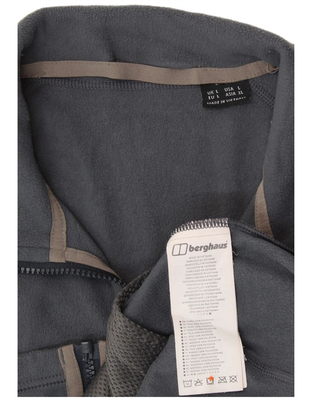 BERGHAUS Veste Polaire Homme UK 40 Large Gris Polyester