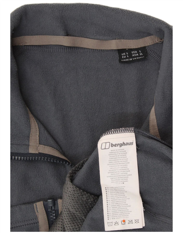 BERGHAUS Veste Polaire Homme UK 40 Large Gris Polyester