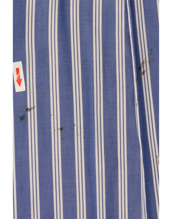 Chaps Chemise à manches courtes pour hommes, grandes rayures bleues
