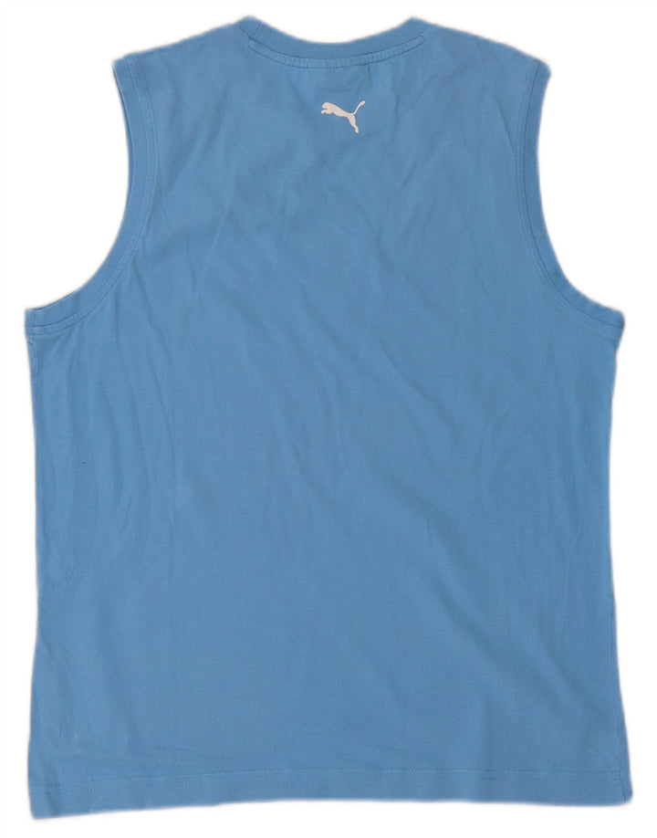 PUMA Débardeur graphique pour hommes, grand, bleu