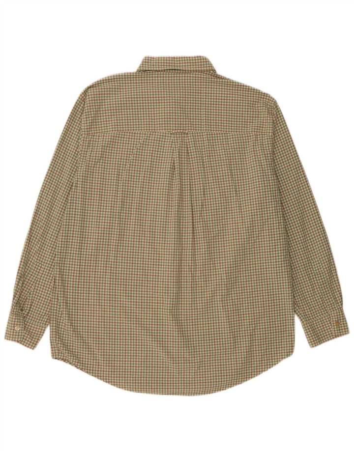 Chaps Chemise Homme Grand Vichy Vert Coton