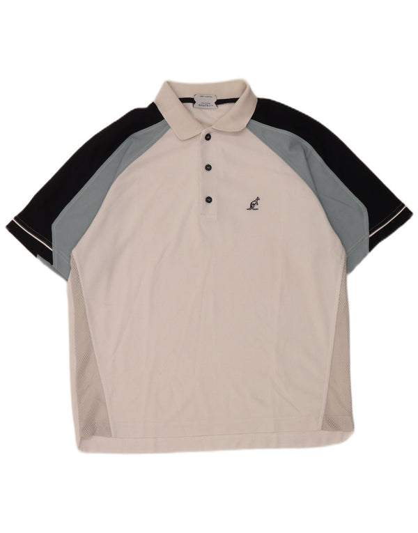 AUSTRALIAN L'ALPINA Polo Homme Grand Blanc Colorblock Polyester