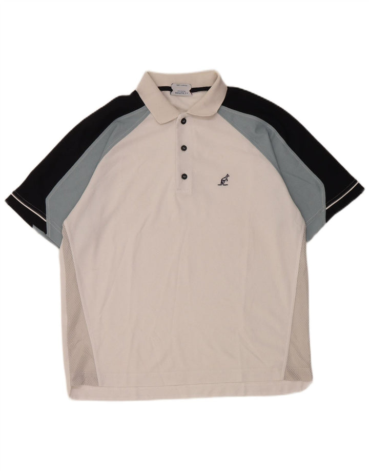 AUSTRALIAN L'ALPINA Polo Homme Grand Blanc Colorblock Polyester