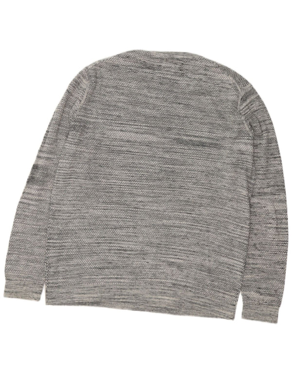 Tommy Hilfiger Pull ras du cou pour homme XL en coton moucheté gris