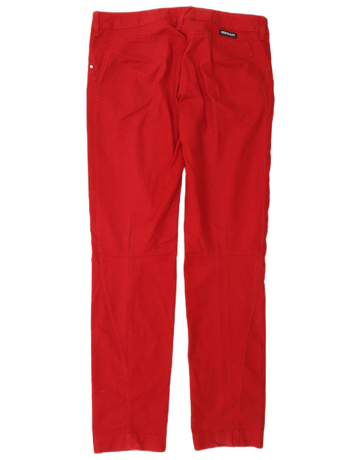 MURPHY & NYE Pantalon Chino Droit Femme W30 L32 Coton Rouge