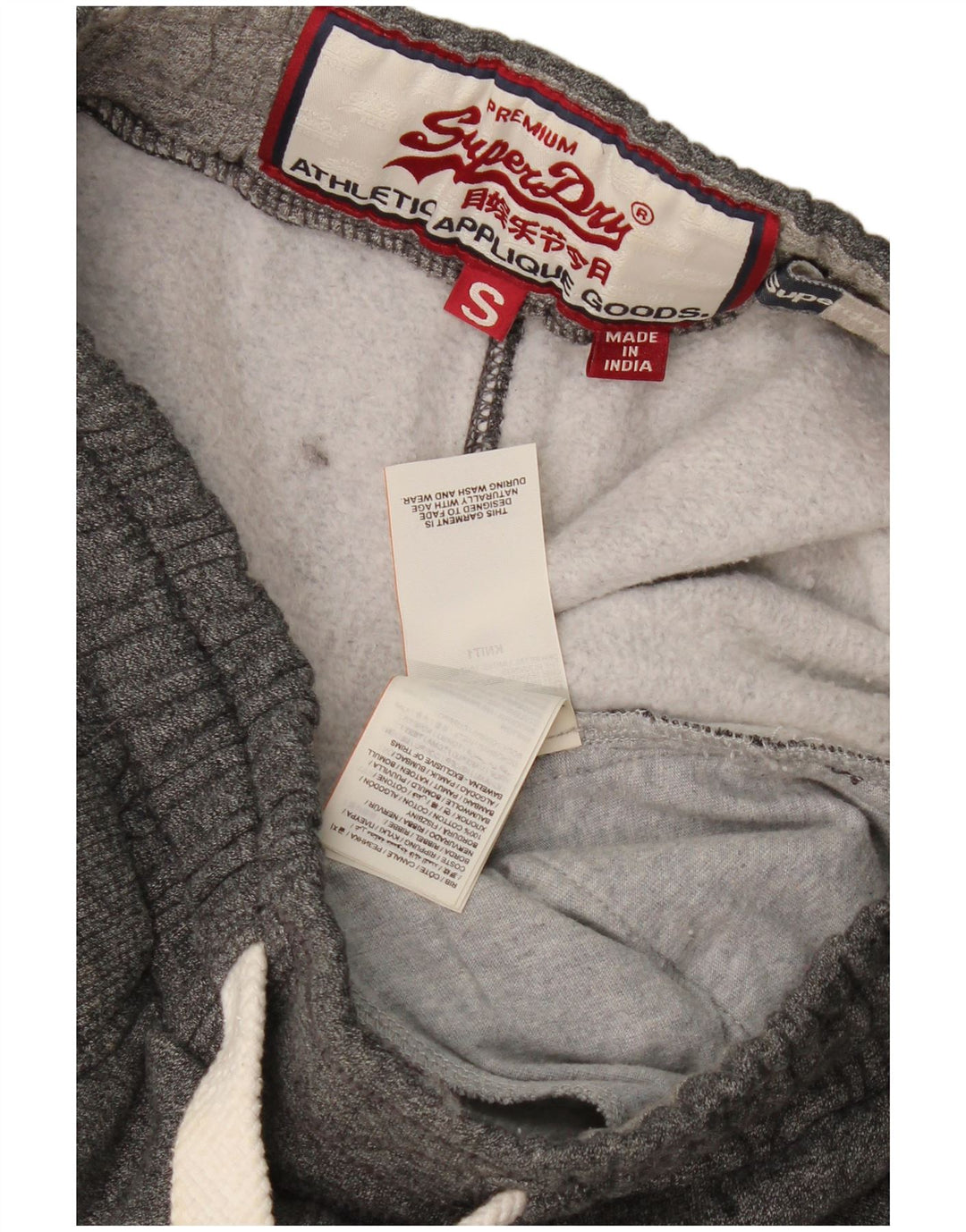 Superdry Short Graphic Sport Homme Petit Gris Chiné Coton