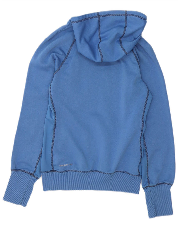 Nike Pull à capuche graphique pour femme UK 10 Petit Bleu Polyester