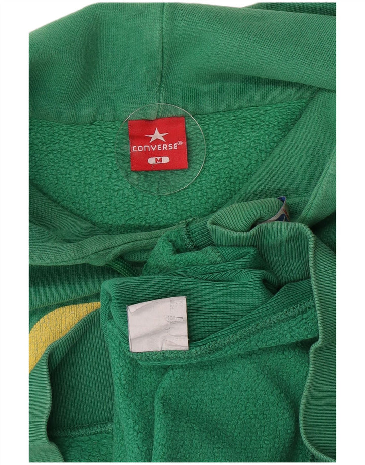 Converse Pull à Capuche Graphique Homme Vert Moyen Coton