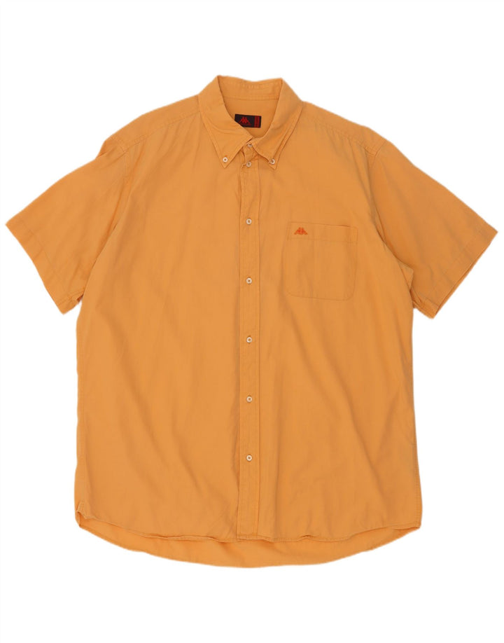 Kappa Chemise à manches courtes pour homme 3XL Orange Coton
