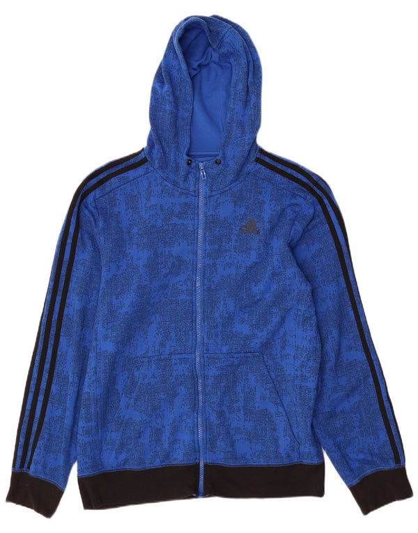 ADIDAS Pull à capuche zippé pour homme Bleu moyen Tie Dye Polyester