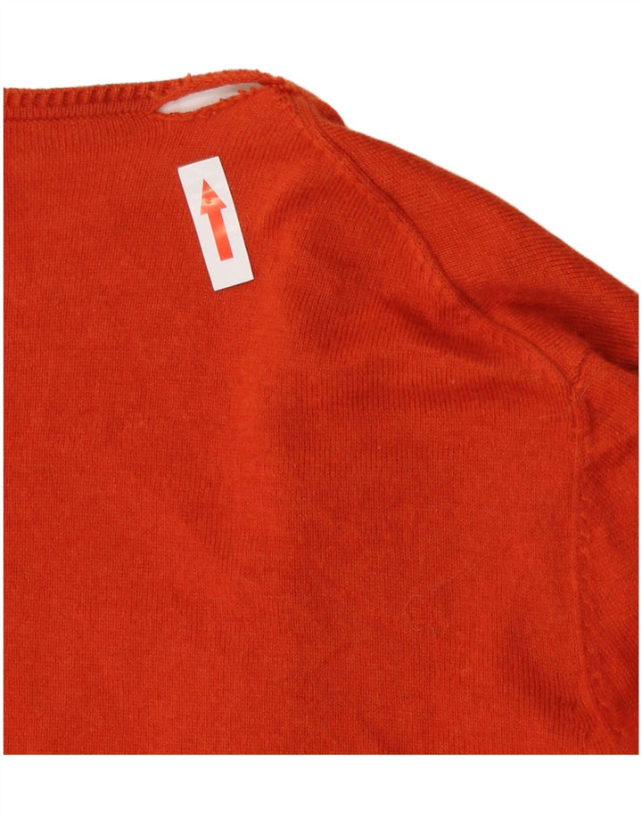 Massimo Dutti Pull asymétrique ouvert pour femme UK 14 Orange moyen