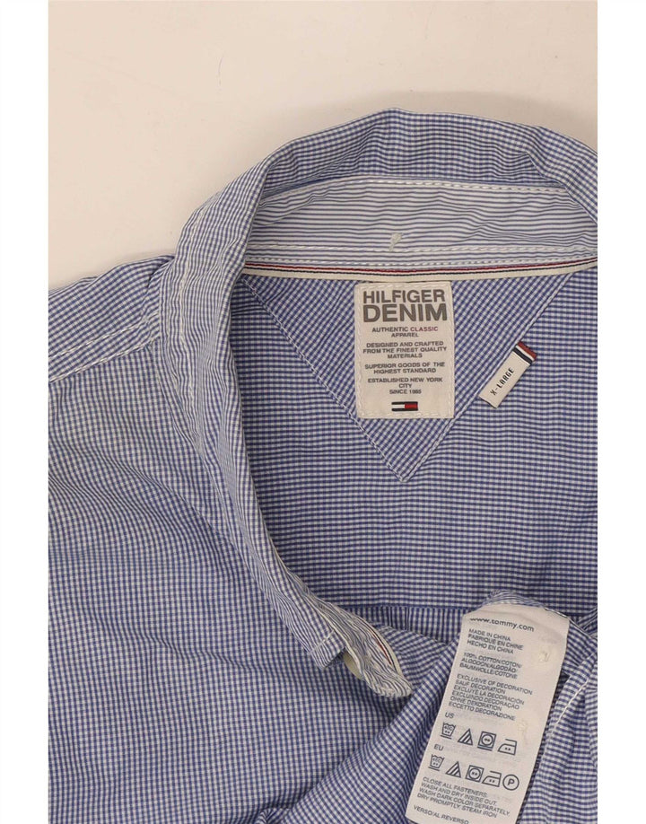 Tommy Hilfiger Chemise Homme XL Bleu Vichy Coton
