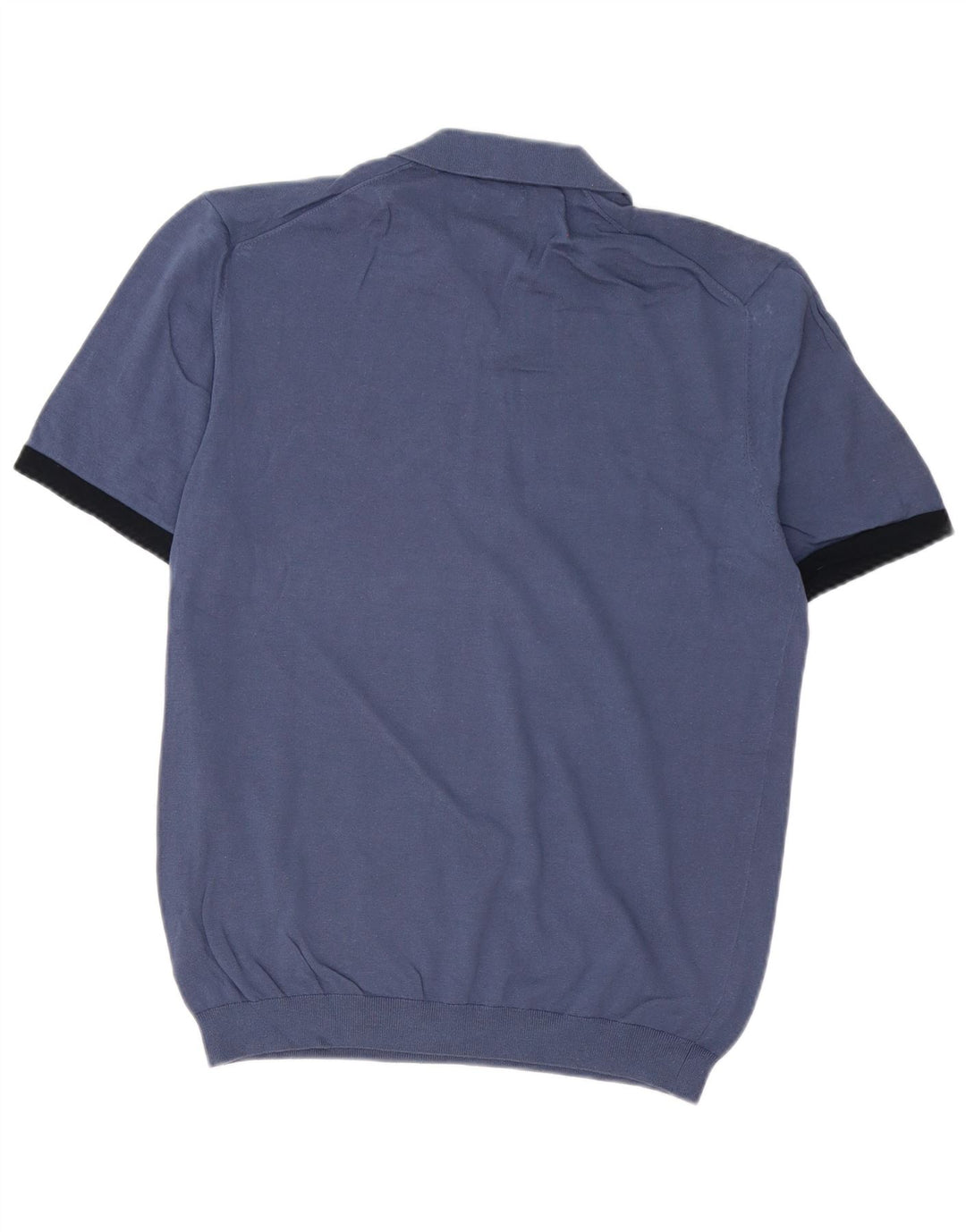 Massimo Dutti Pull Col Polo Homme Bleu Marine Moyen Colorblock