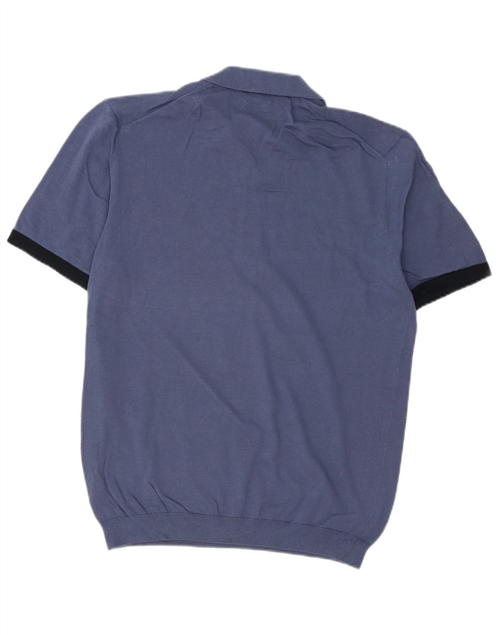 Massimo Dutti Pull Col Polo Homme Bleu Marine Moyen Colorblock