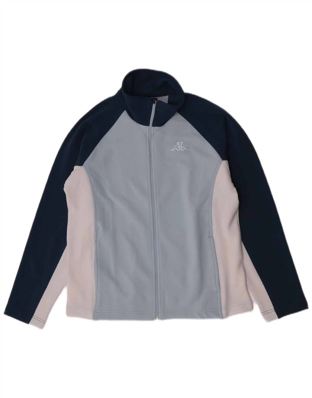 Kappa Veste de survêtement pour femme UK 16 Large Bleu Colorblock Polyester