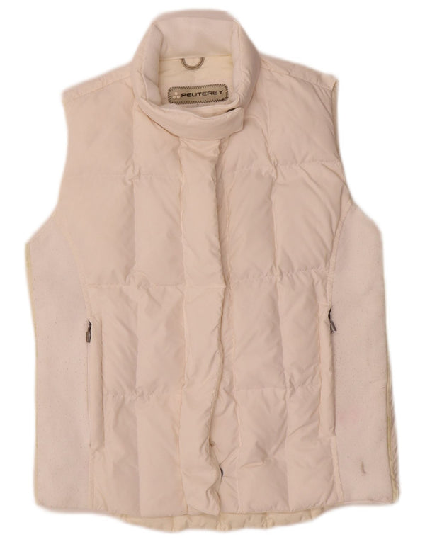 PEUTEREY Gilet rembourré femme EU 42 Large Nylon blanc