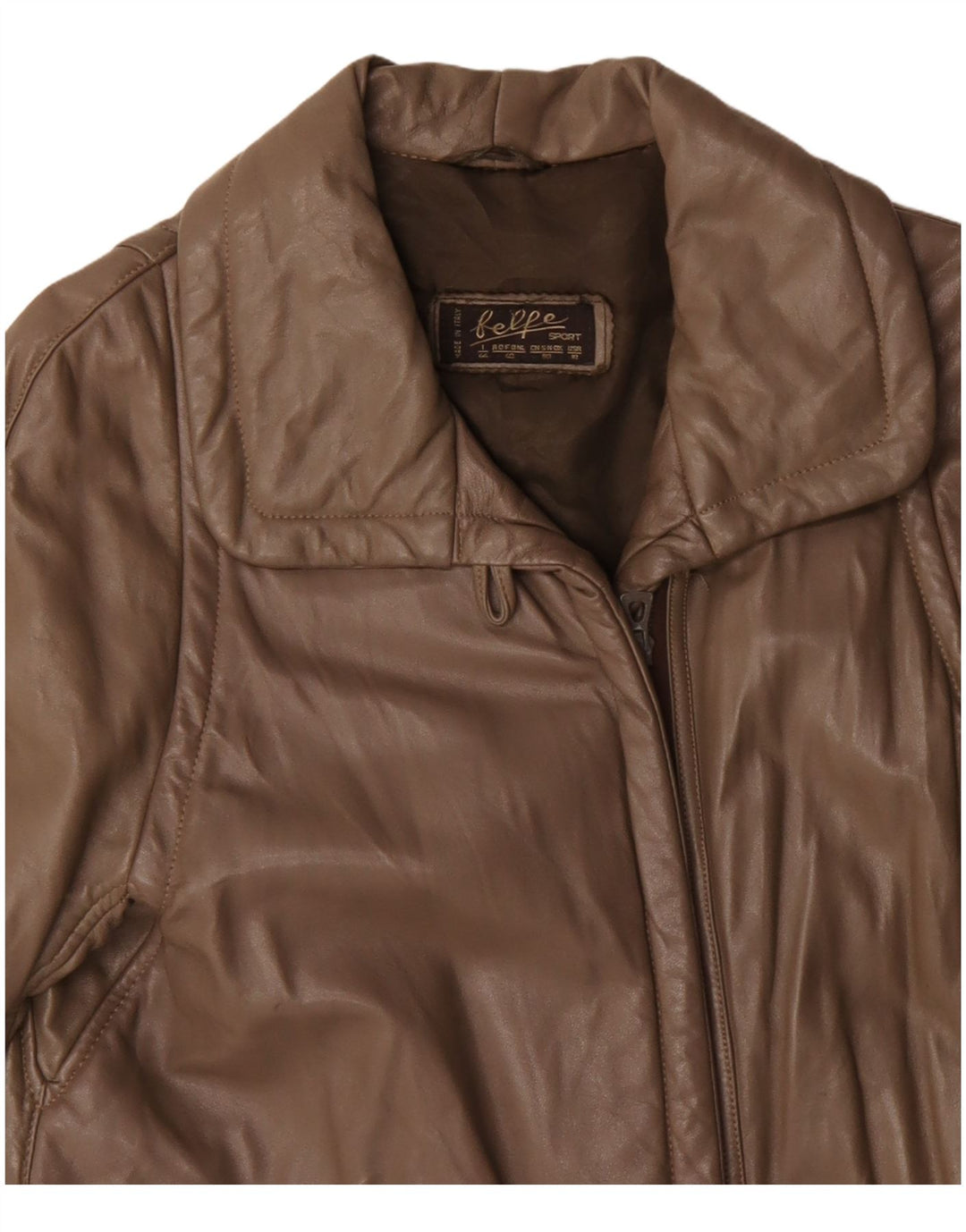 Belfe Manteau en cuir pour femme IT 44 Marron moyen