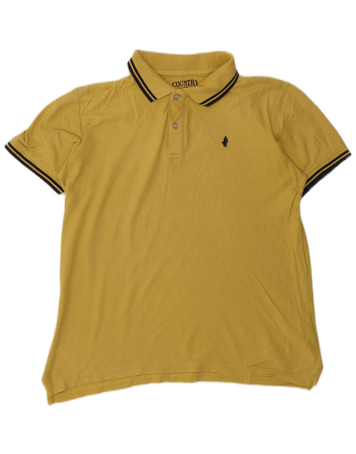 MARLBORO CLASSICS Polo Country Classic Homme Jaune Moyen Coton