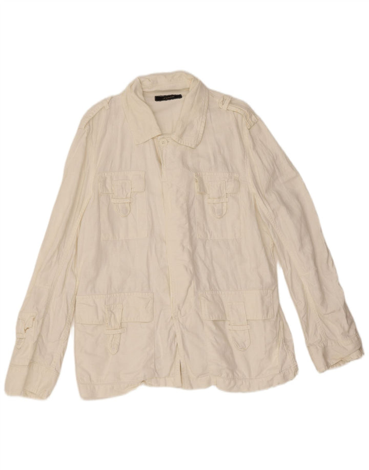 Ferre Chemise Militaire Homme Blanc Moyen