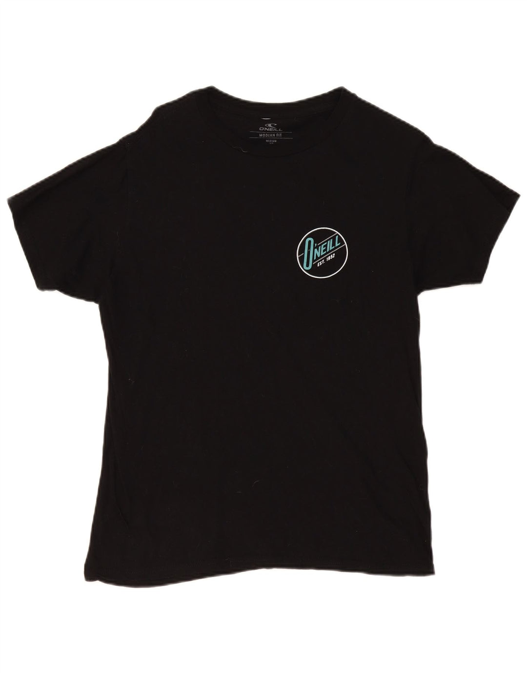 O'Neill T-shirt graphique coupe moderne pour femme UK 16 coton noir moyen