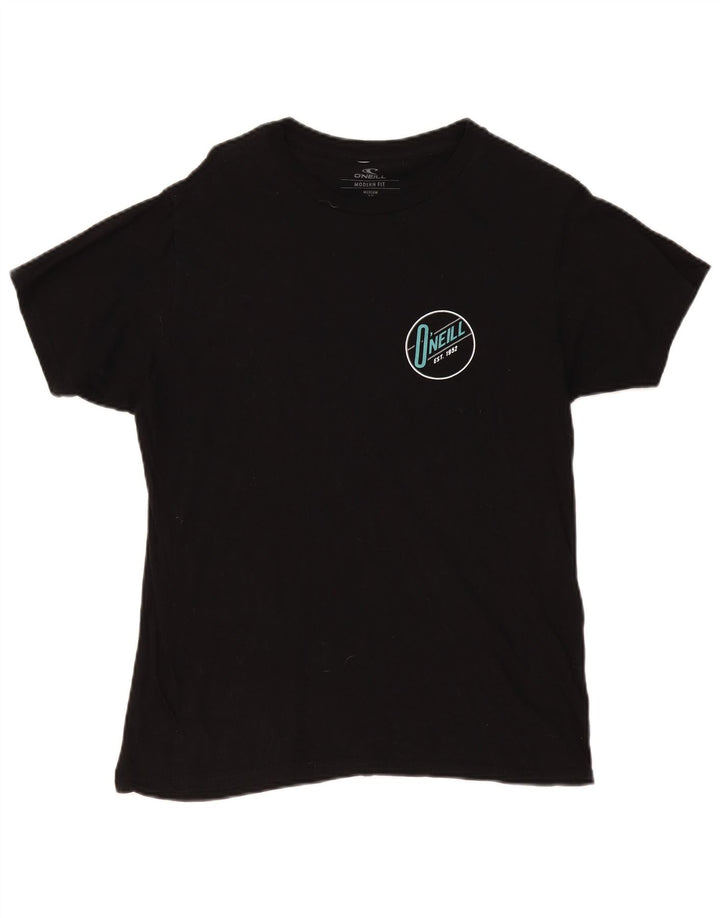 O'Neill T-shirt graphique coupe moderne pour femme UK 16 coton noir moyen
