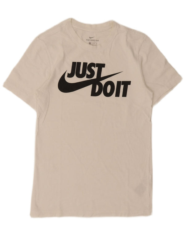 Nike Mens Graphic T-Shirt Top XS Blanc Coton