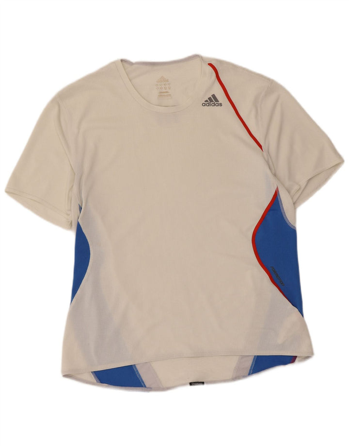 Adidas T-Shirt Homme Haut Large Blanc Colorblock Polyester
