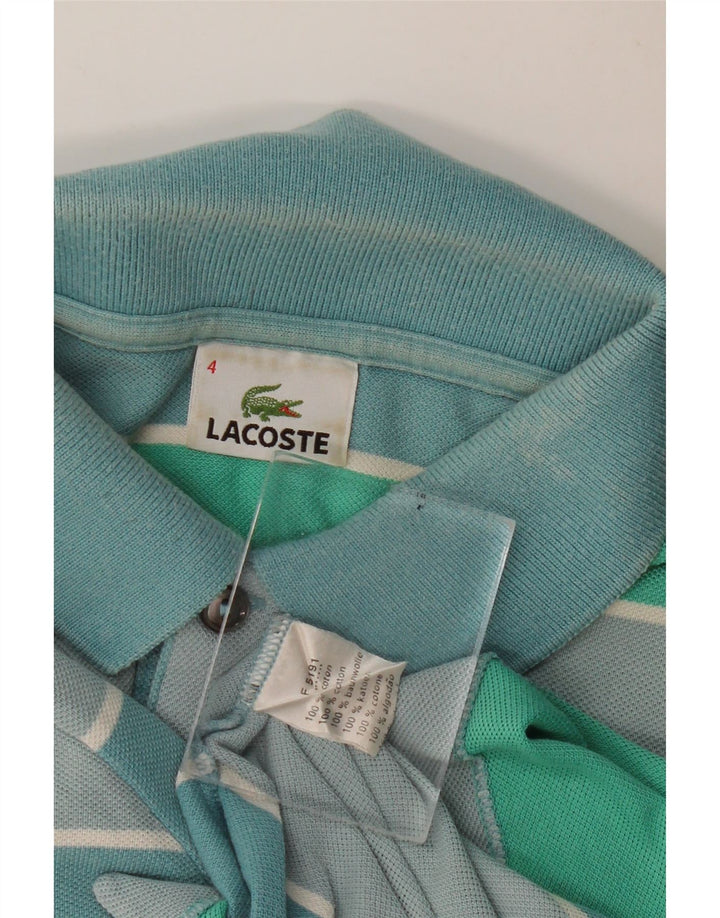 Lacoste Polo Rugby Homme Taille 4 Coton Rayé Vert Moyen