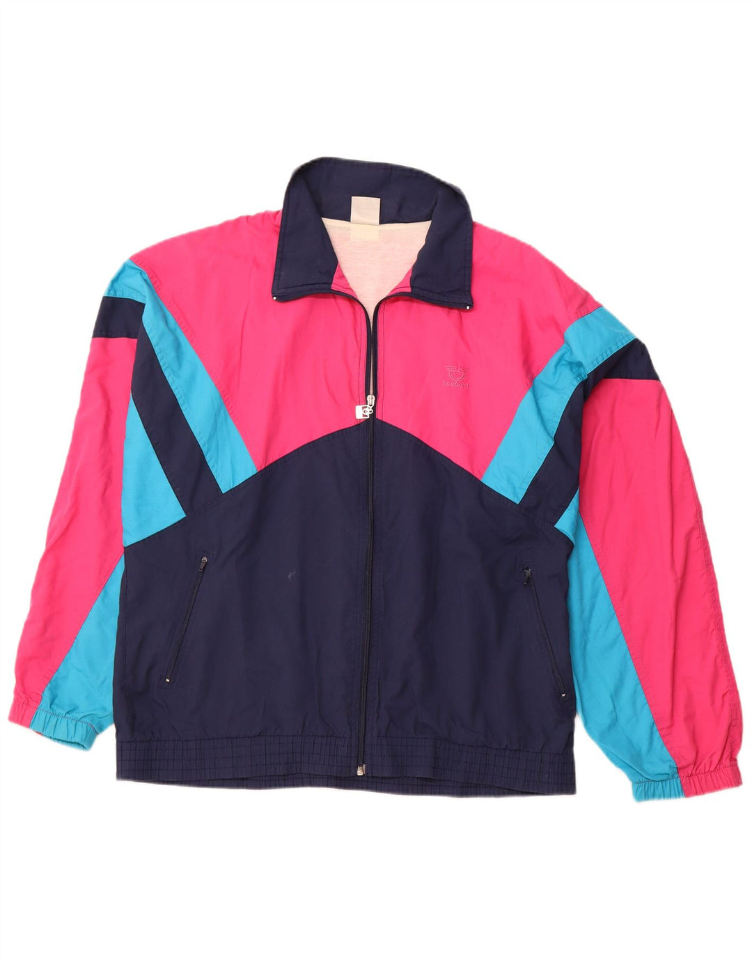 LEOPARD Veste de Survêtement Homme XL Bleu Marine Colorblock Polyester