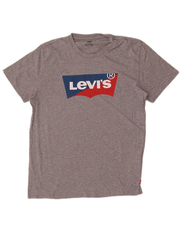 Levi's Tee-Shirt Graphique Homme Gris Moyen Flecked Cotton