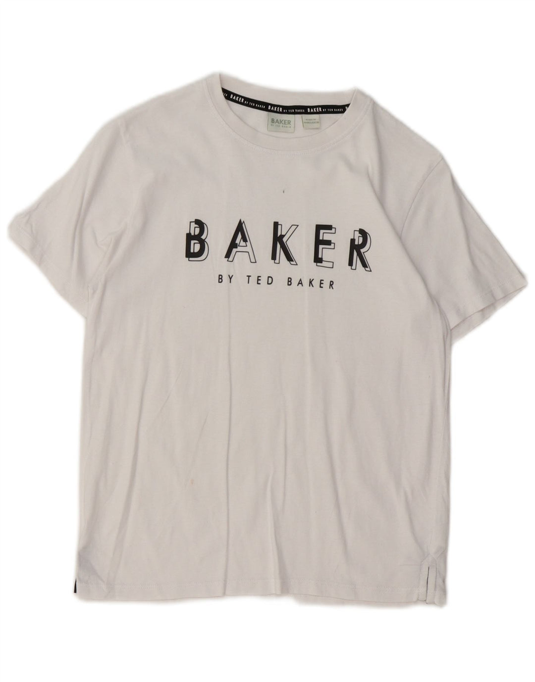 TED BAKER T-Shirt Graphique Garçon 10-11 ans Blanc Coton