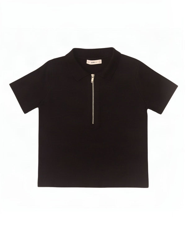 Zara Polo Femme UK 10 Petit Noir